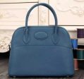 Hermes Bolide 31cm Togo Leather Blue Bag Supply