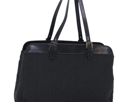 CELINE C Macadam Canvas Tote Bag Black Silver 85788 Online Hot Sale