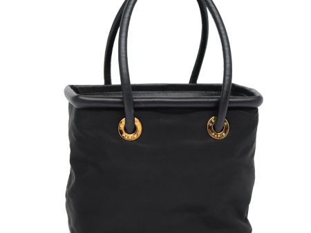 CELINE Hand Bag Nylon Black Gold 86721 Online Sale