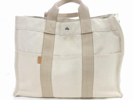 Indistinguishable  Hermes Tote Bag Cream Canvas (SHC1-14339) Discount