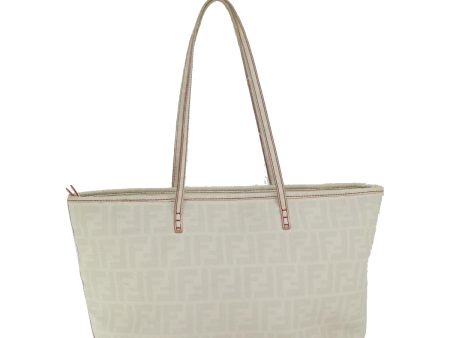 FENDI Zucca Canvas Tote Bag White  63448 Cheap