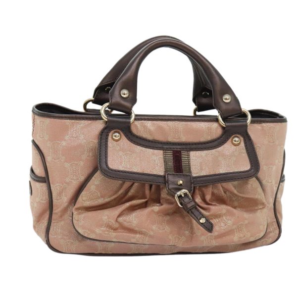 CELINE Macadam Canvas Boogie bag Hand Bag Pink Gold ep5744 For Cheap