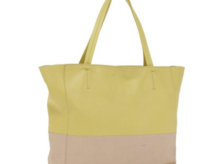 CELINE Horizontalkava Tote Bag Leather Yellow Beige bs17275 Supply