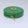 CELINE Coin Purse Leather Green Gold 87854 For Cheap