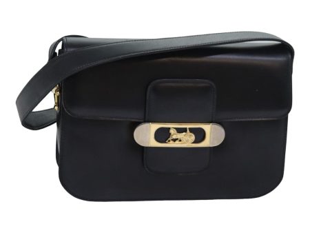 CELINE Shoulder Bag Leather Black 83680 Online Hot Sale