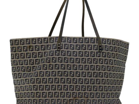 FENDI Zucchino Canvas Tote Bag Navy 4276 26764 018  67226 For Discount