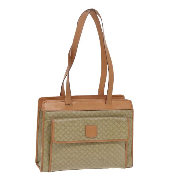 CELINE Macadam Canvas Tote Bag Coated Canvas Beige yk15545 Sale