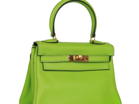 Vintage Hermes Kelly Retourne 20 Vert Cru Gulliver Gold Hardware Online Hot Sale