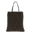 FENDI Zucca Canvas Tote Bag Wool Brown Black  ep6200 Cheap