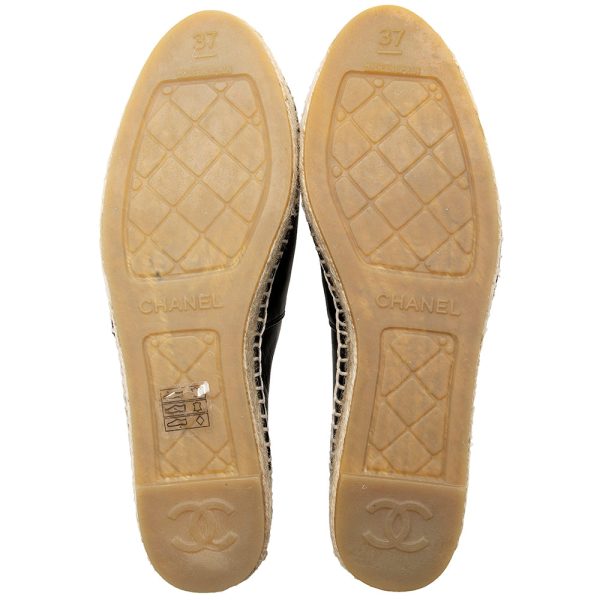 Chanel Lambskin CC Espadrilles - Size 7   37 (19084) Online Sale