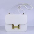 Hermes Constance Cowskin Leather Bag H017 white golden Online Hot Sale