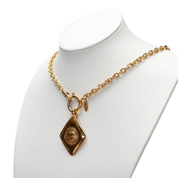 Chanel CC Diamond Shape Pendant Necklace (0SG6I9) Online Sale