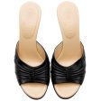 Chanel Ruched Leather Slide Mules - Size 7   37 (18120) Supply