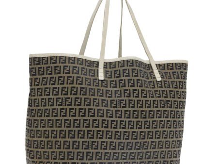 FENDI Zucchino Canvas Tote Bag Navy  94430 Online Hot Sale