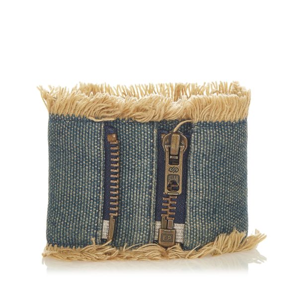 Chanel CC Denim Fringe Bracelet (26105) For Cheap