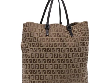 FENDI Zucchino Canvas Tote Bag Beige Brown  fm3917 Cheap