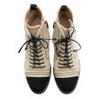 Chanel Fabric Grosgrain CC Lace Up Ankle Boots - Size 7.5   37.5 (23346) Hot on Sale