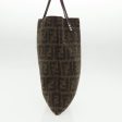 FENDI Zucca Canvas Tote Bag Wool Brown Black  ep6200 Cheap