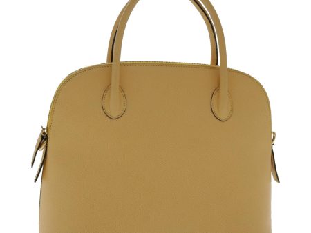 CELINE Hand Bag Leather Yellow Gold 94782 Online Hot Sale