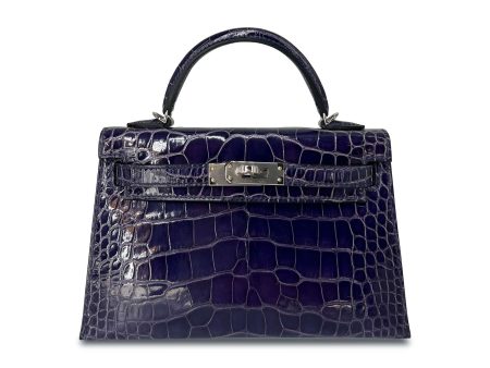 Top Quality Hermes Kelly Designer Bag in Bleu Encre Lisse K20 PHW For Cheap