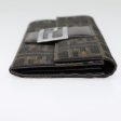 FENDI Zucca Canvas Long Wallet Black Brown Silver  am6992 Online now