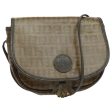 FENDI Zucchino Canvas Shoulder Bag Brown  96678 Online