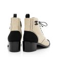 Chanel Fabric Grosgrain CC Lace Up Ankle Boots - Size 7.5   37.5 (23346) Hot on Sale