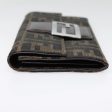 FENDI Zucca Canvas Long Wallet Black Brown Silver  am6992 Online now