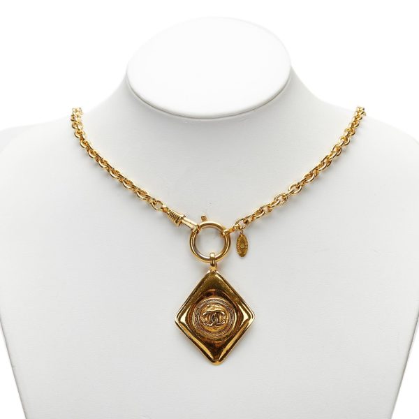 Chanel CC Diamond Shape Pendant Necklace (0SG6I9) Online Sale