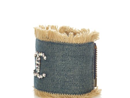 Chanel CC Denim Fringe Bracelet (26105) For Cheap