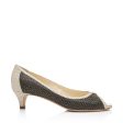 Chanel Calfskin Fishnet Pearl CC Peep Toe Pumps - Size 8.5   38.5 (vEnp7b) Online Sale