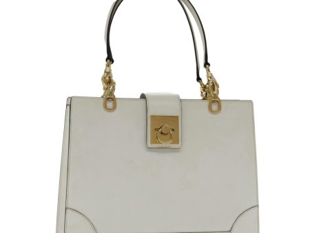 CELINE Hand Bag Leather White Gold yk15510 Discount