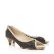 Chanel Calfskin Fishnet Pearl CC Peep Toe Pumps - Size 8.5   38.5 (vEnp7b) Online Sale